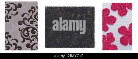 Tapis pour intérieur isolé sur fond blanc, décoration intérieure, illustration 3D, rendu cg Banque D'Images