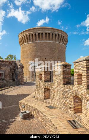 Château de Jules II, Borgo of Ostia Antica, Rome, Latium, Italie, Banque D'Images