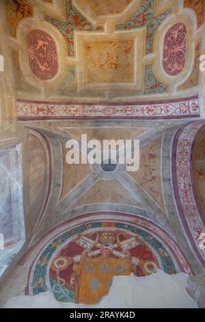 Château de Jules II, Borgo of Ostia Antica, Rome, Latium, Italie, Banque D'Images