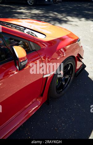 voiture de sport rouge subaru wrx sti Banque D'Images