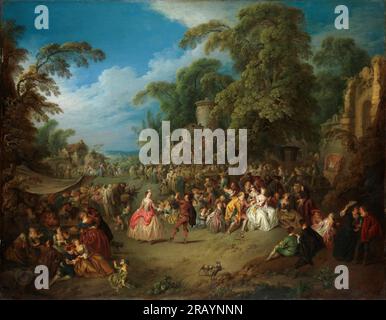 Jean Baptiste Joseph Pater - la Foire de Bezons 1695–1736 Paris ca. 1730 ; huile sur toile; Banque D'Images