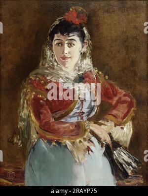 Édouard Manet, français, 1832-1883 -- Portrait d'Émilie Ambre en Carmen c. 1879 Banque D'Images