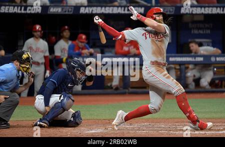 Philadelphia Phillies' Bryson Stott during the third inning of a baseball  game, Monday, April 10, 2023, in Philadelphia. (AP Photo/Matt Rourke Stock  Photo - Alamy