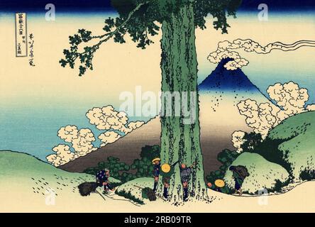 Col de Mishima dans la province de Kai par Katsushika Hokusai Banque D'Images