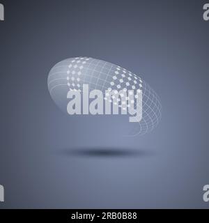 Conception d'anneau 3D avec surface pointillée Illustration de Vecteur