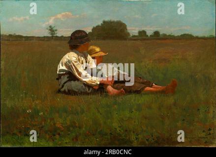 Boys in a Pasture 1874 de Winslow Homer Banque D'Images