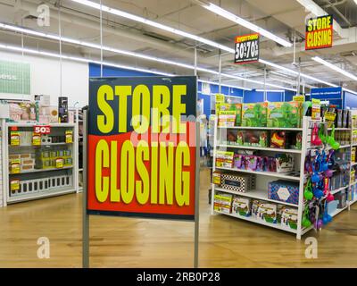 Fermeture de chaîne de magasin Banque D'Images