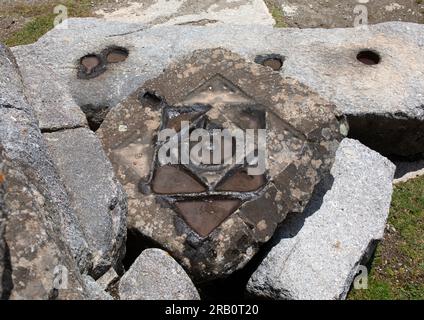 Ruines du temple Naranag sur l'ancien site de pèlerinage hindou, Jammu-et-Cachemire, Kangan, Inde Banque D'Images