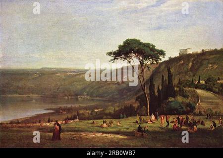 Lac Albano (Italie) 1869 par George Inness Banque D'Images