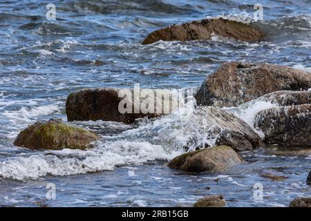 Europe, Allemagne, Mecklembourg-Poméranie occidentale, Île de Rügen, Parc National de Jasmund, La côte près de Lohme Banque D'Images