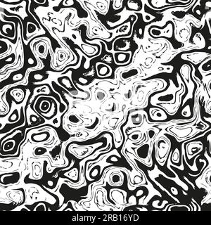 Motif sans couture noir et blanc abstrait pour textile Illustration de Vecteur