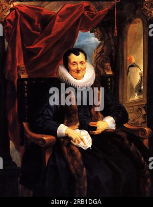 Portrait de Magdalena de Cuyper 1636 par Jacob Jordaens Banque D'Images