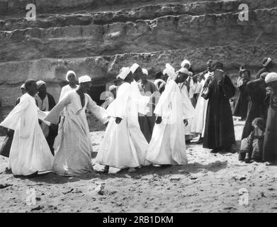 Égypte, 1914 derviches tourbillonnants. Banque D'Images