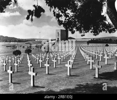 St. Avold, France : c. 1950 vue du cimetière de Lorraine en France où 10, 489 Américains sont enterrés des batailles de la Seconde Guerre mondiale Banque D'Images