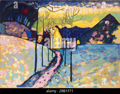 Paysage d'hiver 1909 ; Munich / Monaco, Allemagne de Wassily Kandinsky Banque D'Images