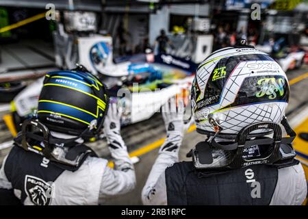 MULLER Nico (SWI), Peugeot TotalEnergies, Peugeot 9x8, portrait pendant les 6 heures de Monza 2023, 3e manche du Championnat du monde d'Endurance FIA 2023, du 7 au 9 juillet 2023 sur l'Autodrome Nazionale di Monza, à Monza, Italie Banque D'Images