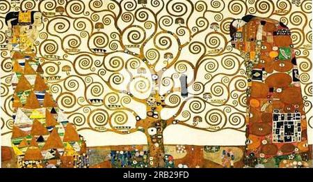 L'arbre de vie, Frise Stoclet 1909 de Gustav Klimt Banque D'Images