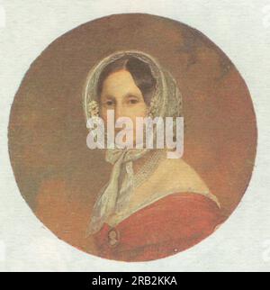 Portrait de Dorothea de Ficquelmont 1849 par Josef Kriehuber Banque D'Images