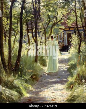 Marie dans le jardin 1895 de Peder Severin Kroyer Banque D'Images