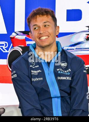 Towcester, Royaume-Uni. 06 juillet 2023. Silverstone, Towcester, Northamptonshire, Royaume-Uni le 06 2023 juillet. Alexander Albon lors de la conférence de presse des pilotes lors du Grand Prix de Grande-Bretagne de Formule 1 Aramco à Silverstone, Towcester, Northamptonshire, Royaume-Uni le 06 2023 juillet. Crédit : Francis Knight/Alamy Live News Banque D'Images