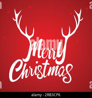 Texte de Joyeux Noël avec des bois décoratifs pour le thème de Noël et le fond Illustration de Vecteur