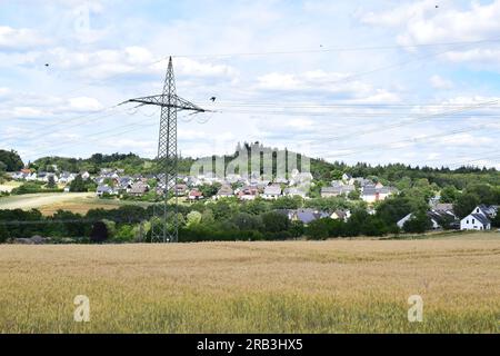 Village Pfaffenheck dans le Hunsrück Banque D'Images