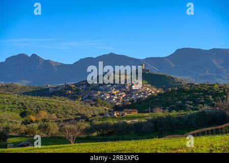 Cefalà Diana, Palerme, Sicile, Italie Banque D'Images