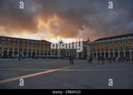 lisboa ao por do sol Banque D'Images