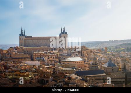 Alcazar de Tolède vue aérienne - Tolède, Espagne Banque D'Images