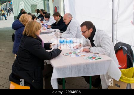 Jour du rein, la Croix-Rouge italienne, Milan, Italie Banque D'Images
