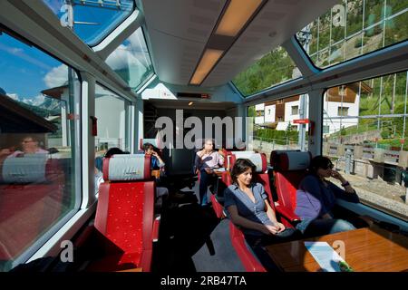 La Suisse, Canton du Valais, le Glacier express Banque D'Images