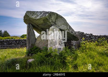 Gwern Einion Burial Chamber, Llanfair, pays de Galles du Nord, Royaume-Uni Banque D'Images