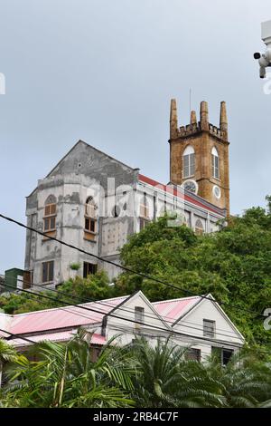 Le St. Andrew's Presbyterian Church ou Scot Kirk qui a été ouvert en 1833 à St. George's, Grenade. Banque D'Images