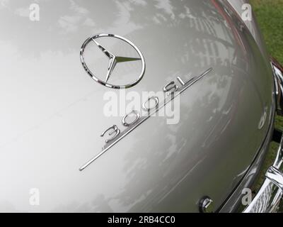 Détail arrière d'une Mercedes Benz 300 SL Gullwing coupé 1954, fabriquée de 1954 à 1957. La 300 SL est l'une des voitures les plus recherchées de son pe Banque D'Images