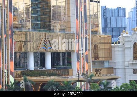 Macao, Chine juillet 2 2023 : porte est de Galaxy Macau dans la bande de Cotai qui est l'un des célèbres Casino et hôtel. Banque D'Images