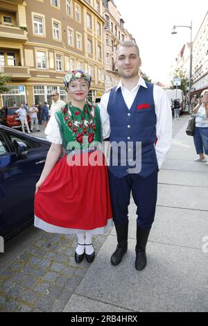 Eröffnung des XIV Internationalen Folklorefestivals „Łužica – Łužyca – Lausitz”, Bautzen/Budyšin, 06.07.2023 Banque D'Images