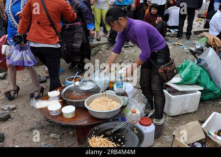 Fête du repas de sœur. tribu miao. shidong. province de guizhou. Chine Banque D'Images