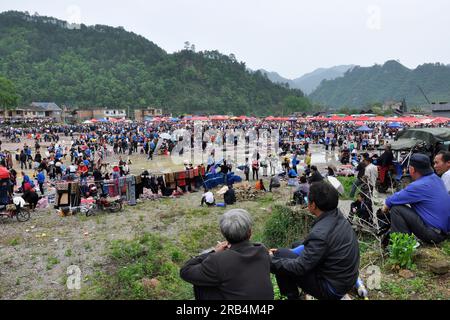 Fête du repas de sœur. tribu miao. shidong. province de guizhou. Chine Banque D'Images