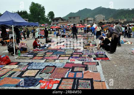 Fête du repas de sœur. tribu miao. shidong. province de guizhou. Chine Banque D'Images