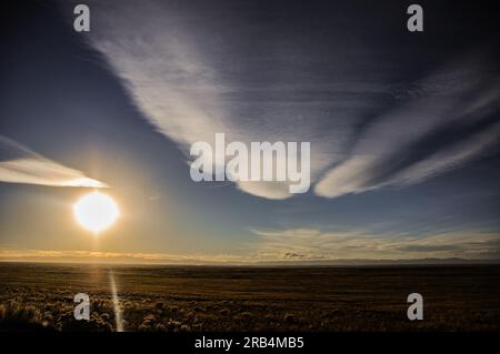 Le désert tempéré de la vallée de San Luis dans le Colorado, USA Banque D'Images