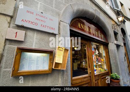 Trattoria antico Fattore. Florence. Toscane Banque D'Images