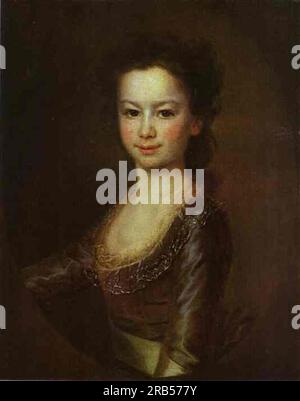 Portrait de la comtesse Maria Vorontsova enfant 1790 par Dmitry Levitzky Banque D'Images