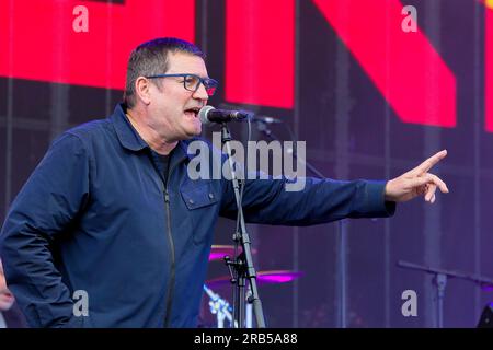 Glasgow, Royaume-Uni. 07 juillet 2023. Paul Heaton a joué au festival de musique annuel TRNSMT à Glasgow Green, Glasgow, Écosse. Il a été soutenu par Rianne Downey de Bellshill, Écosse, Royaume-Uni, Credit : Findlay/Alamy Live News Banque D'Images