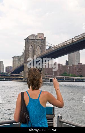 Brooklin Bridge. Manhattan. New York. États-Unis Banque D'Images