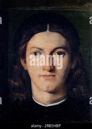 Portrait d'un jeune homme 1505 ; Italie de Lorenzo Lotto Banque D'Images