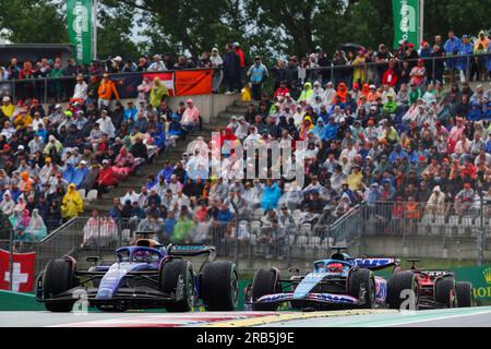 #23 Alexander Albon (THA, Williams Racing), #31 Esteban Ocon (FRA, BWT Alpine F1 Team), Grand Prix de F1 d'Autriche au Red Bull Ring le 1 juillet 2023 à Spielberg, Autriche. (Photo de HIGH TWO) Banque D'Images