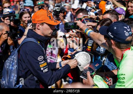 Silverstone, Royaume-Uni. 7 juillet 2023. #1 Max Verstappen (NLD, Oracle Red Bull Racing), Grand Prix de F1 du Royaume-Uni sur le circuit de Silverstone le 7 juillet 2023 à Silverstone, Royaume-Uni. (Photo de HIGH TWO) crédit : dpa/Alamy Live News Banque D'Images