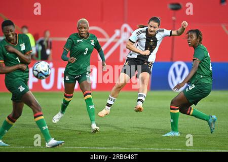 Fuerteventura, Allemagne. 07 juillet 2023. Goalchance Sara DAEBRITZ (GER), action, tir. Match national de football féminin Allemagne (GER) -Zambie (ZMB), le 7 juillet 2023, Sportpark Ronhof Thomas Sommer à Fuerth, ? Crédit : dpa/Alamy Live News Banque D'Images