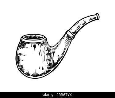 Pipe à tabac. Illustration vectorielle dessinée à la main dans le style d'esquisse Illustration de Vecteur