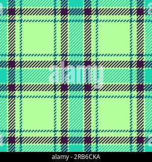 Vector Check textile de tissu à carreaux motif avec un fond texturé tartan sans couture dans des couleurs vertes et sombres. Illustration de Vecteur